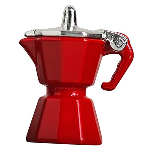 BRIGHTFUFU Mini Kaffeemaschine Modell Für Puppenhaus Miniatur Kaffee Maschine Rotes Zubehör Für Miniaturküche Und Szenen Dekoration von BRIGHTFUFU