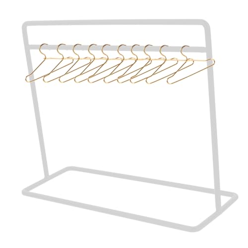 BRIGHTFUFU Miniatur Kleiderständer Goldfarbenen Puppenbügeln und Weißem Trockenständer Puppenzubehör zur Aufbewahrung und Präsentation von Puppenkleidung BRIGHTFUFU Miniatur Kleiderständer Goldfarbenen Puppenbügeln und Weißem Trockenständer Puppenzubehör zur Aufbewahrung und Präsentation von Puppenkleidung von BRIGHTFUFU
