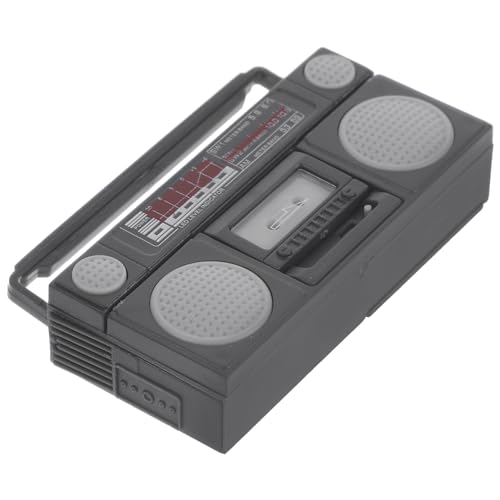 BRIGHTFUFU Miniatur Retro Radio Modell Puppenhaus Dekoration aus Hochwertigem Kunststoff Stilvolles Elegantes Zubehör für Wohnzimmer Schlafzimmer und DIY Puppenhausmöbel Schwarz BRIGHTFUFU Miniatur Retro Radio Modell Puppenhaus Dekoration aus Hochwertigem Kunststoff Stilvolles Elegantes Zubehör für Wohnzimmer Schlafzimmer und DIY Puppenhausmöbel Schwarz von BRIGHTFUFU