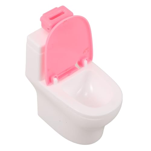 BRIGHTFUFU Miniatur-puppenhaus-Toilette Mit Papierhalter, Realistisches Spielzeug Für Kleinkinder, Miniatur-toilettenmodelle, Miniatur-puppenhaus-möbel von BRIGHTFUFU