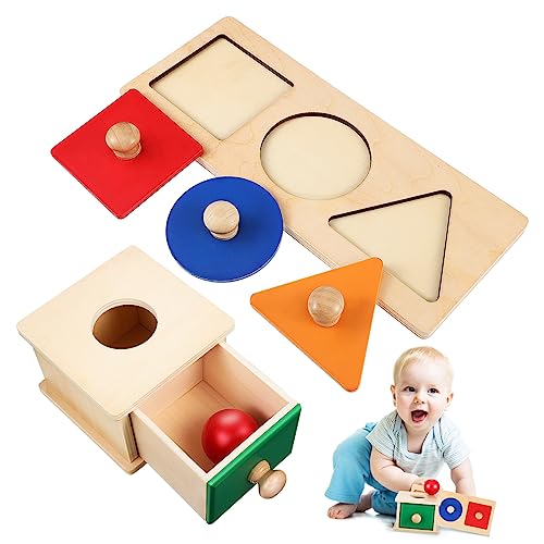 BRIGHTFUFU Montessori Holzspielzeug Ballwurfbox und Dreifarbige Geometrieformen Motorikspielzeug für Kleinkinder Feinmotorik und Objektpermanenz Sicheres Lernspielzeug Geschenkset BRIGHTFUFU Montessori Holzspielzeug Ballwurfbox und Dreifarbige Geometrieformen Motorikspielzeug für Kleinkinder Feinmotorik und Objektpermanenz Sicheres Lernspielzeug Geschenkset von BRIGHTFUFU