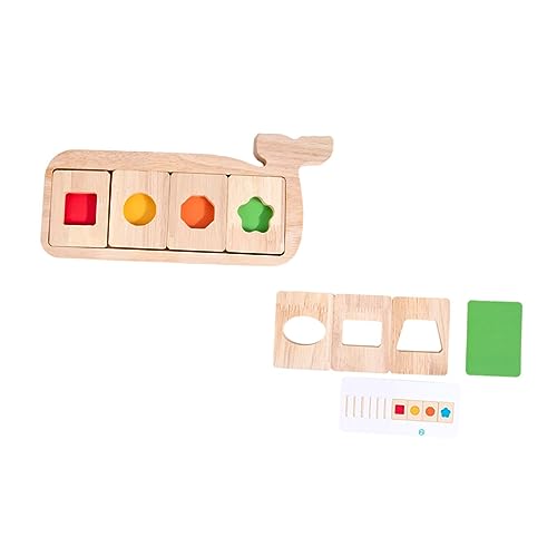 BRIGHTFUFU Montessori Puzzle Board Für Pädagogisches Holzspielzeug Zur Farb Und Formenerkennung Geometrisches Für Kleinkinder Ab Jahr Fördert Motorische Fähigkeiten Und Kreativität von BRIGHTFUFU