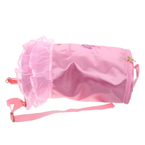 BRIGHTFUFU Niedlicher Ballett Rucksack Für Mädchen Große Tanztasche Mit Gesticktem Ballettmotiv Für Ballettraining Gymnastik Und Freizeit Optimaler Stauraum Für Tutu von BRIGHTFUFU