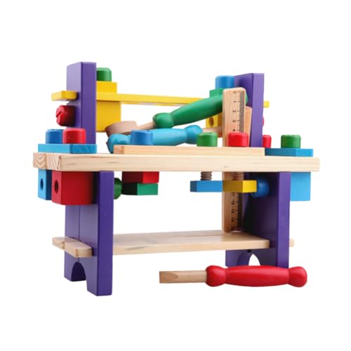 BRIGHTFUFU Buntes Holzspielzeug Schrauben Und Muttern Zusammenbau Kreatives Lernspielzeug Für Ideales Für Jungen Und ädchen Ab 3 Jahren von BRIGHTFUFU