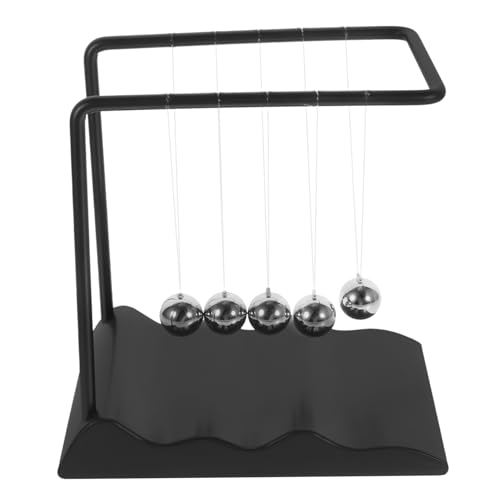 BRIGHTFUFU Physik Lernspielzeug Metallpendel Schreibtischdekoration Wissenschaftliches Balance Balls Newtons Wissenschaft Stahl für Bälle Newton Kugeln Cradle Wissenschaftsphysik Pendel von BRIGHTFUFU