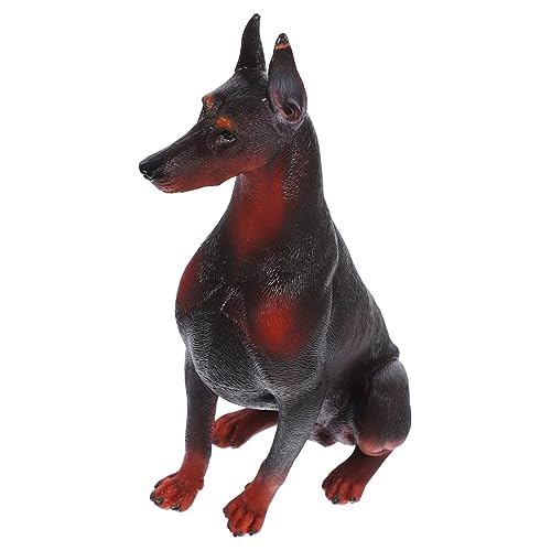 BRIGHTFUFU Plastik Gefälschter Doberman Spielzeugsimulationshund Figur Kunststoff Tierfigur Simulation Hund Figur Spielzeug von BRIGHTFUFU