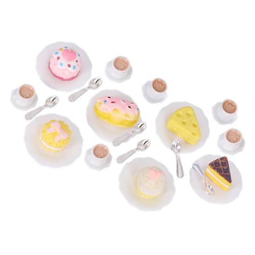 BRIGHTFUFU Puppenhaus Deko mit Realistischen Mini Kaffee Dessertmodellen Sicheres Material Stilvolle Miniatur Küche für DIY Landschaft und Puppenhaus BRIGHTFUFU Puppenhaus Deko mit Realistischen Mini Kaffee Dessertmodellen Sicheres Material Stilvolle Miniatur Küche für DIY Landschaft und Puppenhaus von BRIGHTFUFU