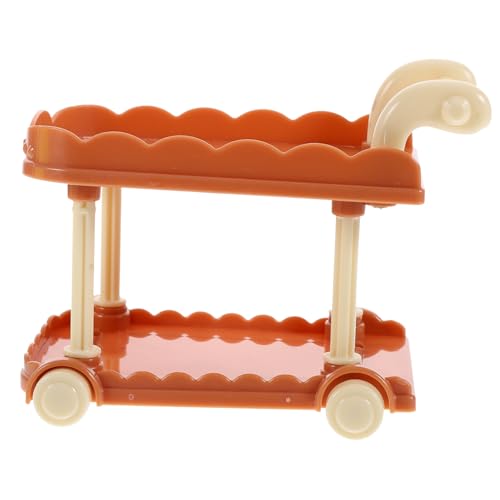 BRIGHTFUFU Puppenhaus-Wagen, Snack-Obst-LKW, Mini-Lebensmittel-kunststoffautos, Vorgetäuschte Küche, Spielset, Puppenhaus-zubehör von BRIGHTFUFU