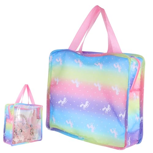 BRIGHTFUFU Puppenkleidungs Aufbewahrungstasche Für Unterwegs Tragbare Puppenzubehör Aufbewahrung Mit Reißverschluss Reisetasche Für Puppenkleidung 30x20cm Rosa von BRIGHTFUFU