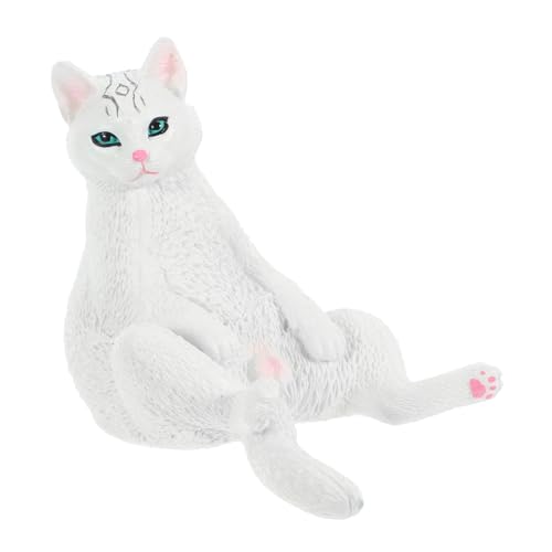 BRIGHTFUFU Realistische Kleine Weiße Katzenfigur aus Robustem Kunststoff Detailgetreues Katzenmodell für Wohn und Kinderzimmerdekoration für Freunde und Katzenliebhaber BRIGHTFUFU Realistische Kleine Weiße Katzenfigur aus Robustem Kunststoff Detailgetreues Katzenmodell für Wohn und Kinderzimmerdekoration für Freunde und Katzenliebhaber von BRIGHTFUFU
