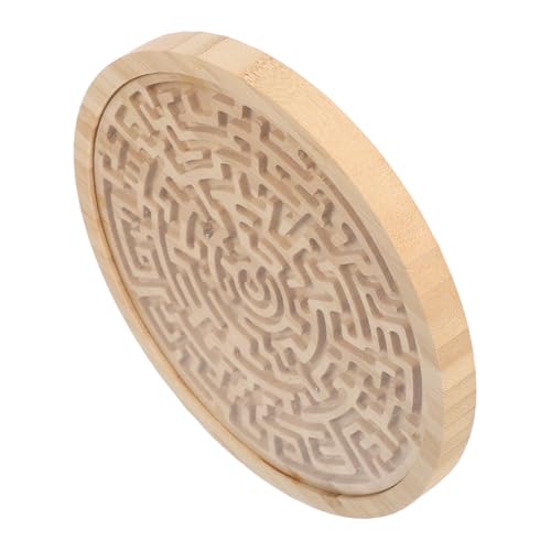 BRIGHTFUFU Rundes Holz Labyrinth Spielbrett für Pädagogisches Denkspiel mit Murmelbewegung Langlebiges Puzzle Räumlichem Denken und Logischem Problemlösen BRIGHTFUFU Rundes Holz Labyrinth Spielbrett für Pädagogisches Denkspiel mit Murmelbewegung Langlebiges Puzzle Räumlichem Denken und Logischem Problemlösen von BRIGHTFUFU