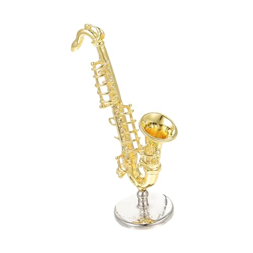 BRIGHTFUFU Saxophon Modell für Puppenhausdekoration Sammlerstück für Kreative Räume Langlebig und Detailreich Verarbeitet für Musikliebhaber BRIGHTFUFU Saxophon Modell für Puppenhausdekoration Sammlerstück für Kreative Räume Langlebig und Detailreich Verarbeitet für Musikliebhaber von BRIGHTFUFU