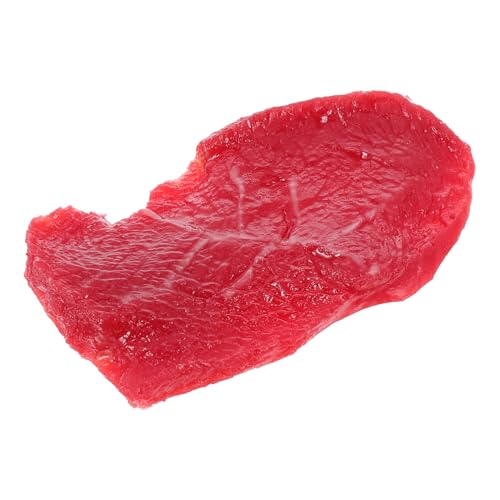 BRIGHTFUFU Steak-Fotomodell lebensechtes Steakdekor gefälschtes gekochtes Fleisch künstliches Rindfleischmodell spielsachen für Fun Toy Simulation Fleischdekor Fake-Fleisch-Modell Harz von BRIGHTFUFU