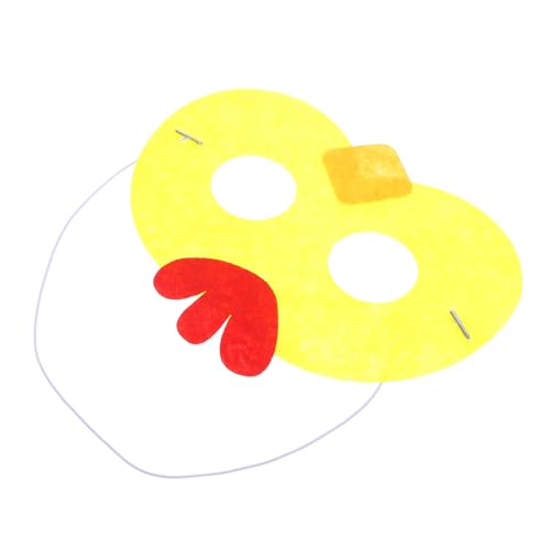 BRIGHTFUFU Süße Ostern Küken Maske Kostüm Kopfbedeckung Tier Kopfschmuck Küken Gesichtsbedeckung Kostüm Tiermaske Ostern Tiermaske Filzmaske Für Karneval von BRIGHTFUFU