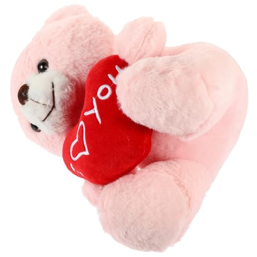 BRIGHTFUFU Teddybär Kuscheltier kuschelbären Weichspielzeug anotger Love peau d Amour Kuscheltiere für Jungen Valentinstag Plüschtiere Valentinsgrüße PP Baumwolle Rosa von BRIGHTFUFU