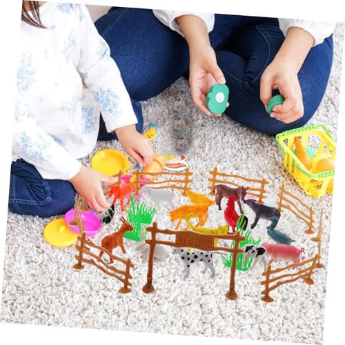 BRIGHTFUFU Teiliges Miniatur Bauernhoftier aus Kunststoff mit Realistischen Figuren Zaun und Grasmodellen DIY Farmhaus Modellspielzeug für Motorik und Bildung BRIGHTFUFU Teiliges Miniatur Bauernhoftier aus Kunststoff mit Realistischen Figuren Zaun und Grasmodellen DIY Farmhaus Modellspielzeug für Motorik und Bildung von BRIGHTFUFU