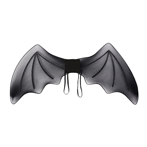 BRIGHTFUFU Damen Halloween Karneval Schwarze Fledermausflügel Für Halloween Kostü Cosplay Zubehör Für Party Und Karneval Ideales Accessoire Für Teufel Und Halloween Fans Karneval Halloween von BRIGHTFUFU