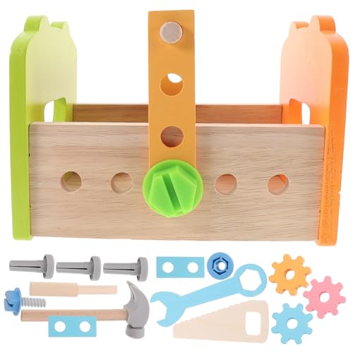 BRIGHTFUFU Werkzeugkasten Für 1 Set Mit Lernspielzeug Für Kleinkinder Vielseitiges Werkzeug Set Für Fantasievolles Und Frühe Bildung Ideal Für Jungen Und ädchen von BRIGHTFUFU