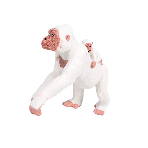 BRIGHTFUFU für kinderspielzeug Monkey Toys Affenplastik spielzeuge für Kleinkindspielzeug Spielzeugroboter Puppe Affenmodell Affen-Ornamente Weiß von BRIGHTFUFU