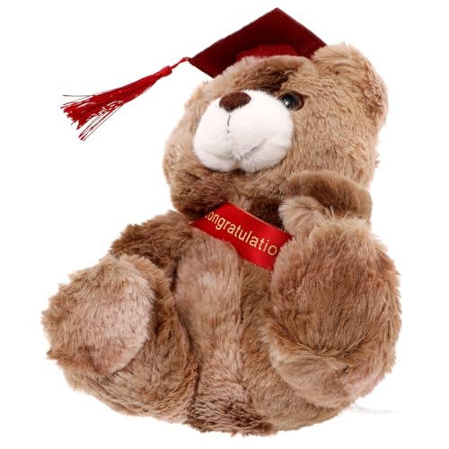 BRIGHTFUFU üsch Abschluss Bär Mit Doktorhut Kuscheltier Zur Graduierung üßer Teddybär Als Andenken Für Bachelor Master Und Doktoranden Mit Satinband von BRIGHTFUFU