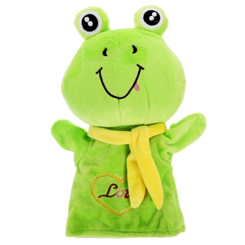 BRIGHTFUFU üsch Frosch Handpuppe Niedliches Tier Für Interaktives Puppenspielzeug Für Eltern Kind Aktivitäten Ideal Für Geschichtenerzählen Und Spielzeit von BRIGHTFUFU