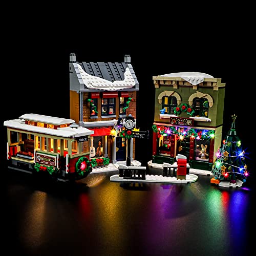 BRIKSMAX 10308 Led Licht für Lego Weihnachtlich geschmückte Hauptstraße - Compatible with Lego Icons Bausteinen Modell - Ohne Lego Set von BRIKSMAX