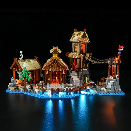 BRIKSMAX 21343 Led Licht für Lego Wikingerdorf - Compatible with Lego Ideas Bausteinen Modell - Ohne Lego Set von BRIKSMAX