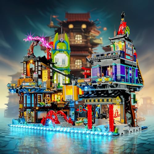 BRIKSMAX 71799 Led Licht für Lego Die Märkte von NINJAGO City - Compatible with Lego NINJAGO Bausteinen Modell - Ohne Lego Set von BRIKSMAX