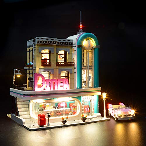 BRIKSMAX Led Beleuchtungsset für Amerikanisches Diner, Kompatibel Mit Lego 10260 Bausteinen Modell - Ohne Lego Set von BRIKSMAX