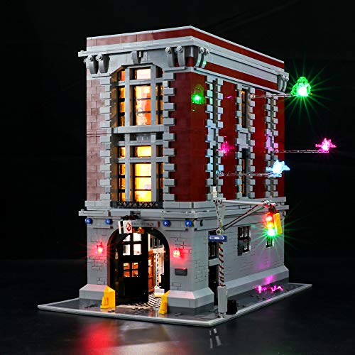 BRIKSMAX Led Beleuchtungsset für Lego Ghostbusters Feuerwehr-Hauptquartier,Kompatibel Mit Lego 75827 Bausteinen Modell - Ohne Lego Set (Fernbedienungs Version) von BRIKSMAX