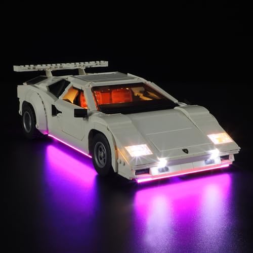 BRIKSMAX Led Licht für Lego Lamborghini Countach 5000 Quattrovalvole 10337 - Compatible with Lego Icons Bausteinen Modell - Ohne Lego Set von BRIKSMAX