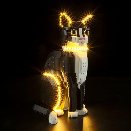 BRIKSMAX Led Licht für Lego Schwarz-weiße Katze 21349 - Compatible with Lego Ideas Bausteinen Modell - Ohne Lego Set von BRIKSMAX