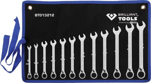 Brilliant Tools BT013212 BT013212 Ratschen-Ringschlüssel-Satz Schlüsselweite (Metrisch) 8 - 53mm von BRILLIANT TOOLS