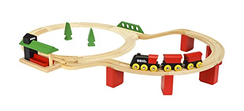 33424 BRIO Classic Deluxe-Set - Eisenbahnzubehör Holzeisenbahn - Empfohlen für Kinder ab 3 Jahren von BRIO