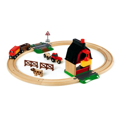 BRIO® WORLD Holzeisenbahn Bahn Set Bauernhof 33719 von BRIO