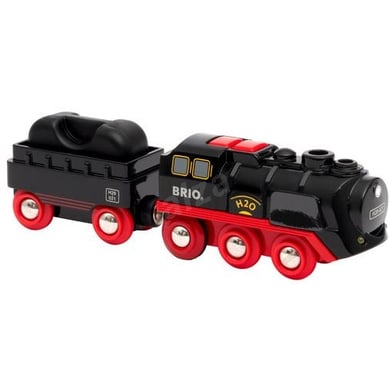 BRIO® WORLD Holzeisenbahn Batterie- Dampflok mit Wassertank von BRIO