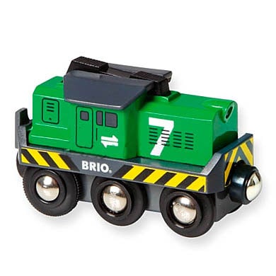 BRIO® WORLD Holzeisenbahn Batterie - Frachtlok 33214 von BRIO