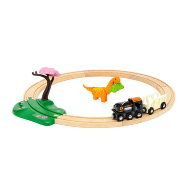 BRIO® WORLD Holzeisenbahn Dinosaurier Bahn Set von BRIO