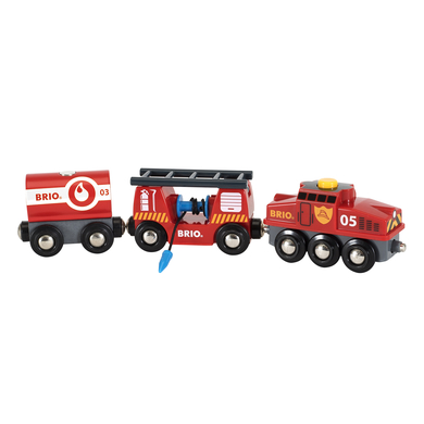 BRIO® WORLD Holzeisenbahn Feuerwehr-Löschzug 33844 von BRIO