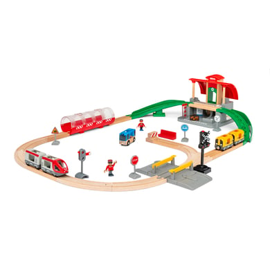 BRIO® WORLD Holzeisenbahn Großes City Bahnhof Set von BRIO