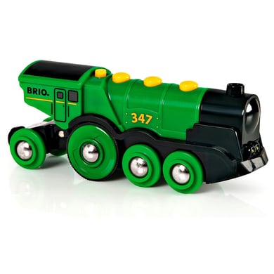 BRIO® WORLD Holzeisenbahn Grüner Gustav Batterielok 33593 von BRIO