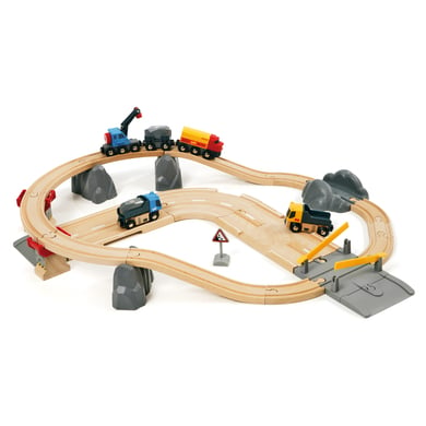 BRIO® WORLD Holzeisenbahn Anfangspackung Steinverlade Set 33210 von BRIO