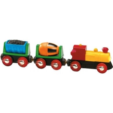 BRIO® WORLD Holzeisenbahn Zug mit Batterielok 33319 von BRIO