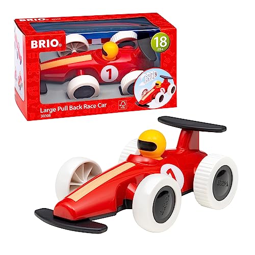 BRIO 30308 - Großer Rennwagen mit Rückziehmotor - Zurückziehen und los geht s! - Empfohlen für Kleinkinder ab 18 Monaten von BRIO