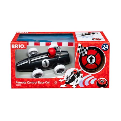 BRIO 30408 RC Rennwagen Schwarz - Stylisher Rennwagen mit kindgerechter und intuitiver Fernbedienung - Empfohlen für Kinder ab 2 Jahren von BRIO