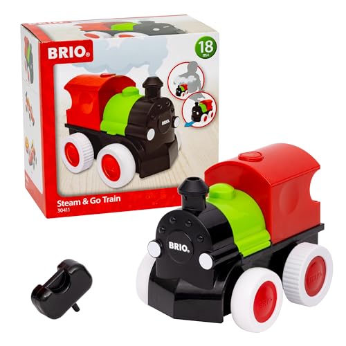 BRIO - 30411 Push & Go Zug mit Dampf - Spielzeug für Kleinkinder ab 18 Monate von BRIO