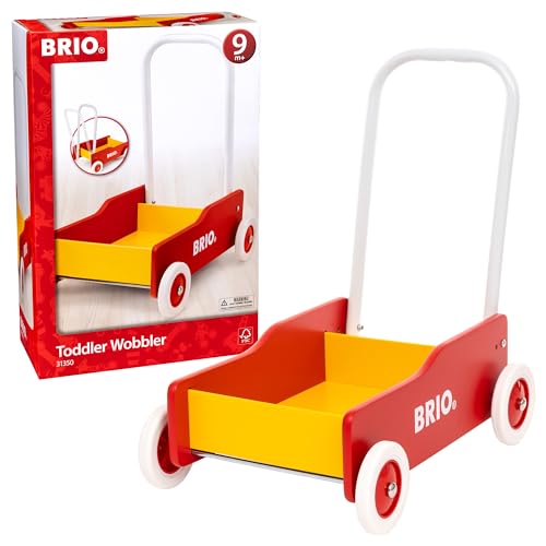 BRIO 31350 Lauflernwagen Rot-Gelb - Klassiker für Kinder ab 9 Monaten - Verstellbarer Handgriff zum Anpassen an die Größe des Kindes und justierbare Bremse zum Einstellen der Rollgeschwindigkeit BRIO 31350 Lauflernwagen Rot-Gelb - Klassiker für Kinder ab 9 Monaten - Verstellbarer Handgriff zum Anpassen an die Größe des Kindes und justierbare Bremse zum Einstellen der Rollgeschwindigkeit von BRIO