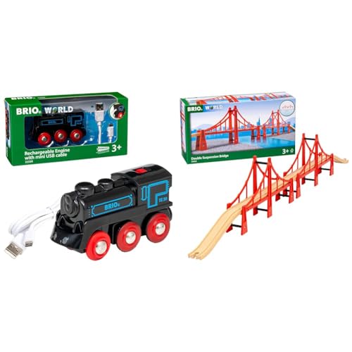 BRIO 33599 - Akku Lok mit Mini USB, bunt & 33683000 - Hängebrücke BRIO 33599 - Akku Lok mit Mini USB, bunt & 33683000 - Hängebrücke von BRIO