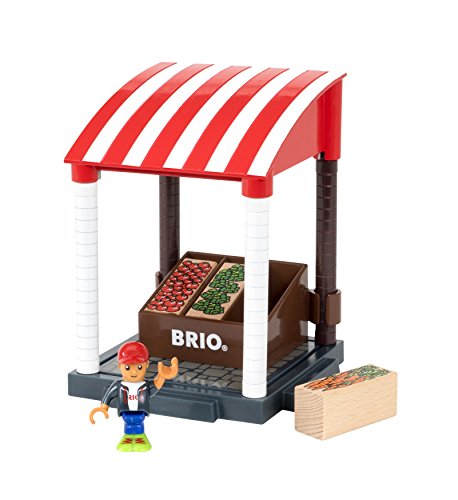 BRIO 33946 - Village Marktstand, bunt von BRIO