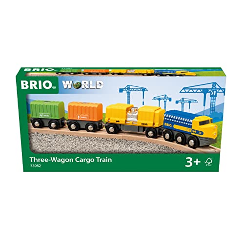 BRIO 33982 Güterzug mit DREI Waggons von BRIO